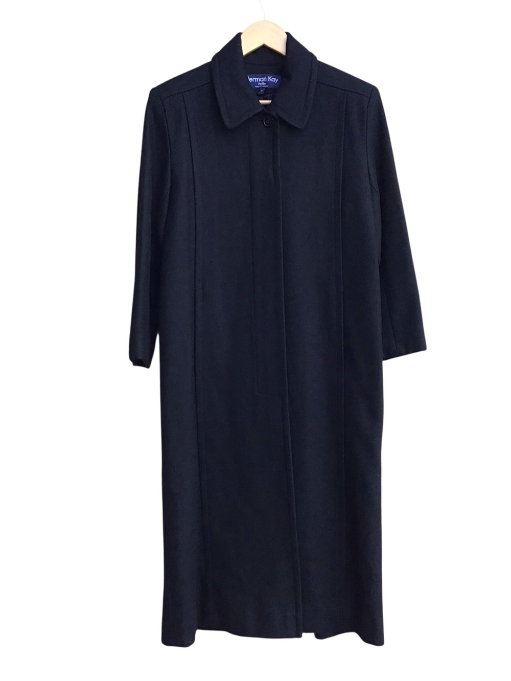 Herman Kay Vintage Black Wool Coat
